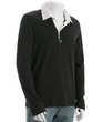 James Perse black cotton rugby shirt